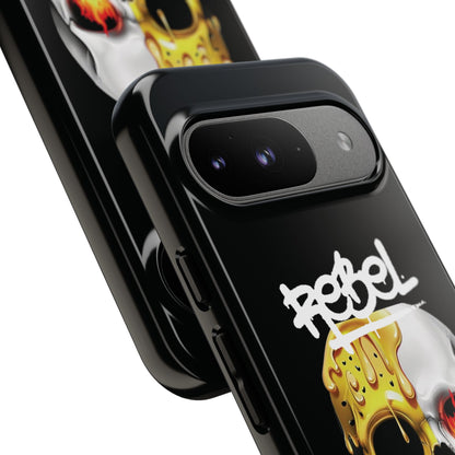 Rebel Skull Phone Case - Black