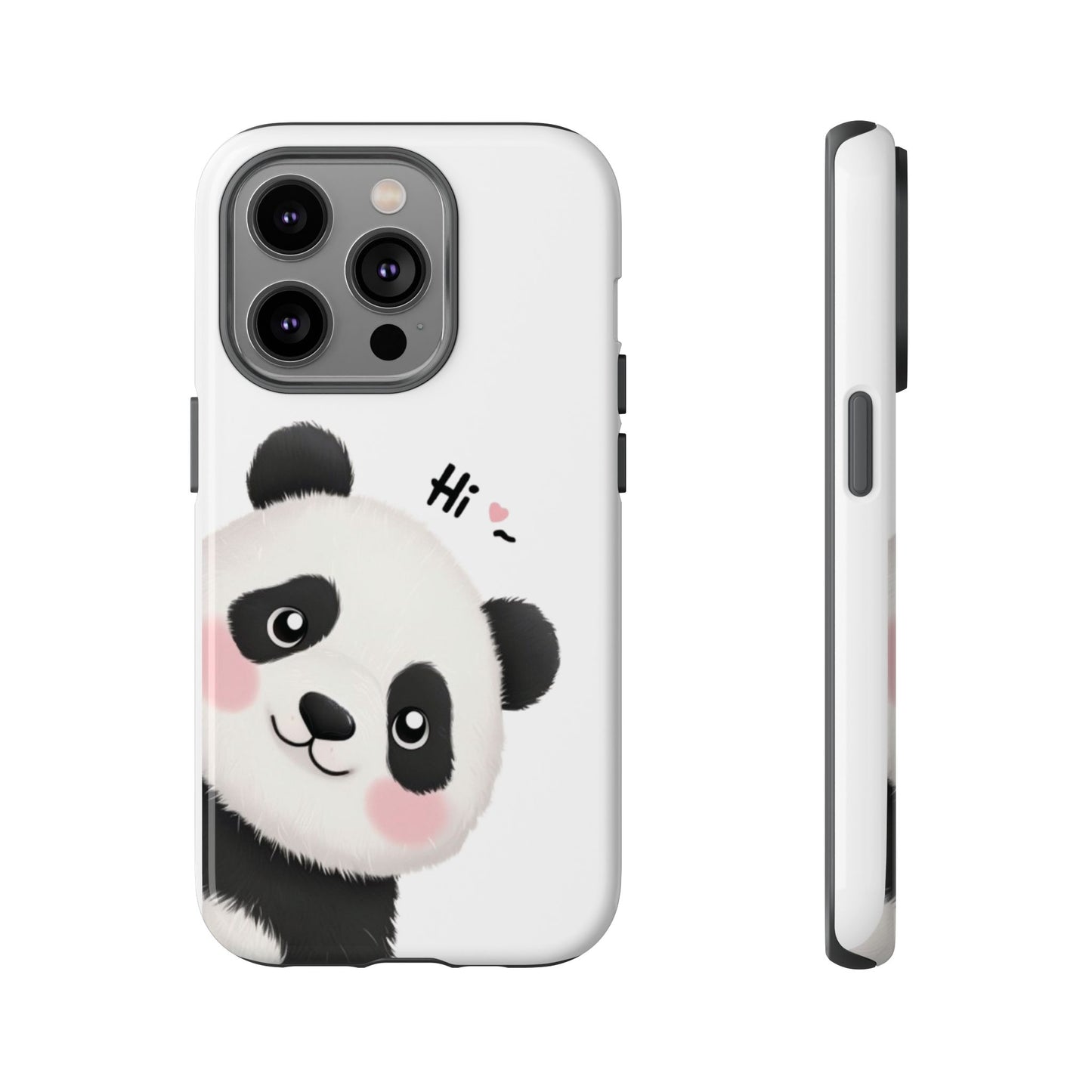 "Hi Cute Panda" Phone Case for iPhone, Samsung Galaxy, and Google Pixel devices