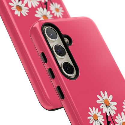 Daisy Flower Phone Case - Vibrant Pink Daisy Design