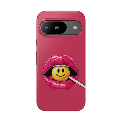 Lips & A Smiley Face Lollipop Phone Case