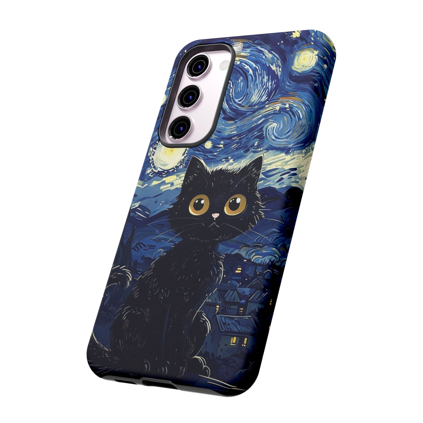 Cat under the stars, cute phone cases, Extra durable, Tough Cases, Pick your size