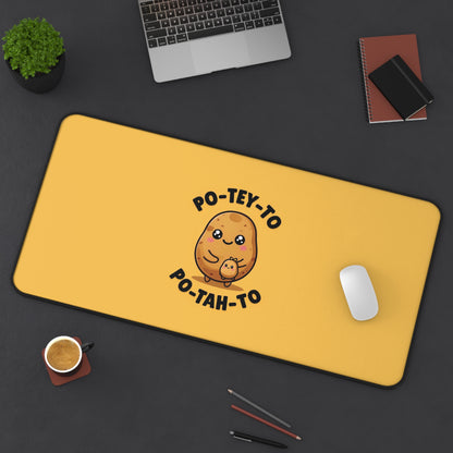 Cute Potato-Themed Desk Mat - 'PO-TEY-TO, PO-TAH-TO'