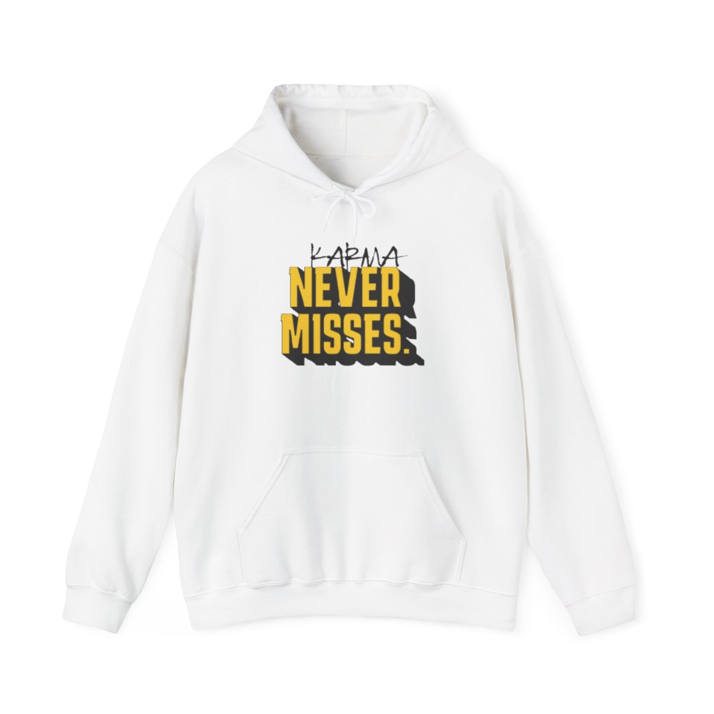 "Karma Never Misses" Unisex Heavy Blend™ Hooded Sweatshirt