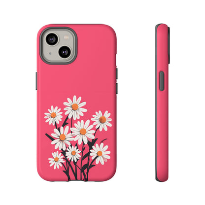 Daisy Flower Phone Case - Vibrant Pink Daisy Design