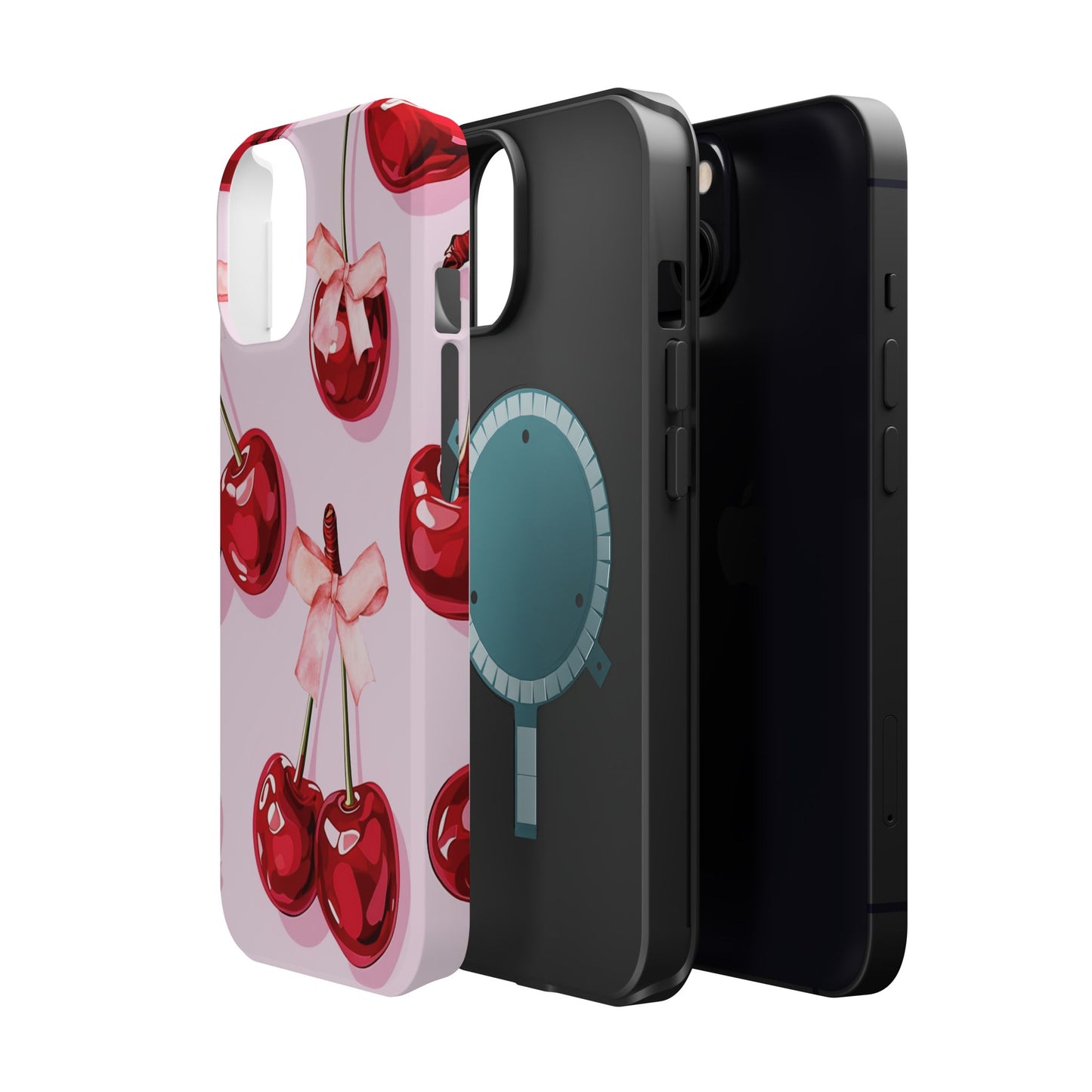 Cherry Ribbon Magnetic iPhone Caes - Durable, flexible, impact-resistant