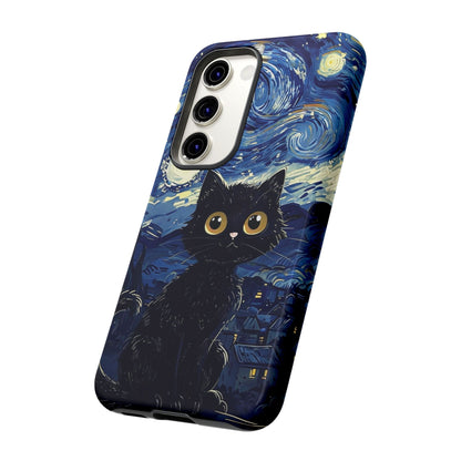 Cat under the stars, cute phone cases, Extra durable, Tough Cases, Pick your size