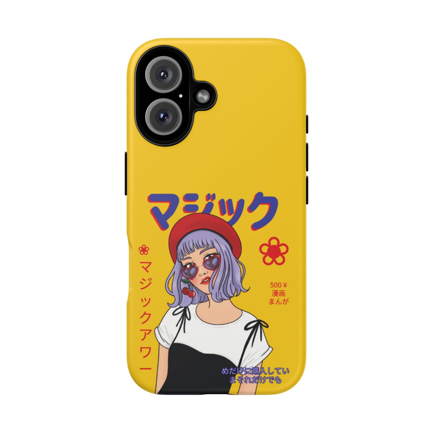 "Anime Cool Girl" Yellow Phone Cases – Bold, Stylish & Made for Any Phone! 💛✨ Pick Your Perfect Fit! -  iPhone, Samsung Galaxy, and Google Pixel