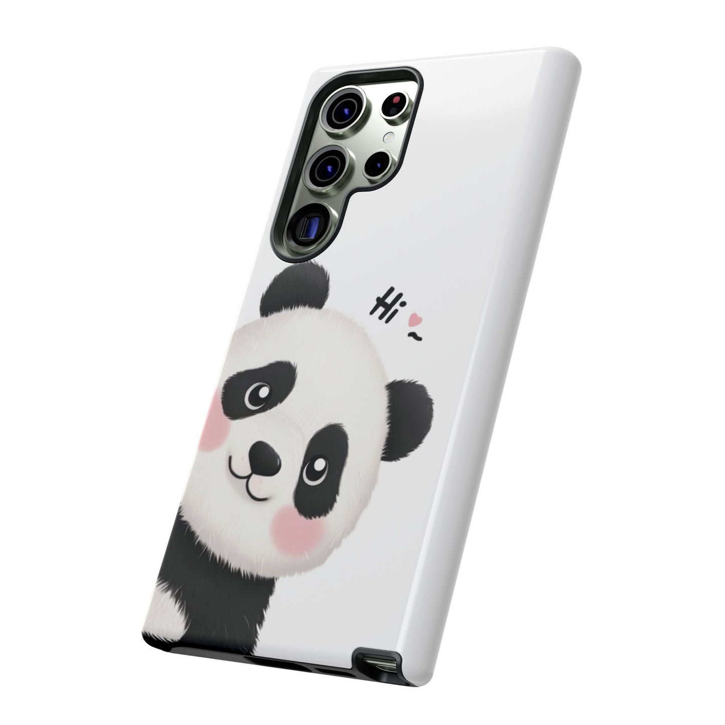 "Hi Cute Panda" Phone Case for iPhone, Samsung Galaxy, and Google Pixel devices