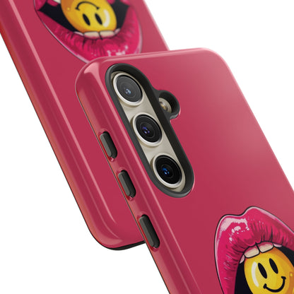 Lips & A Smiley Face Lollipop Phone Case