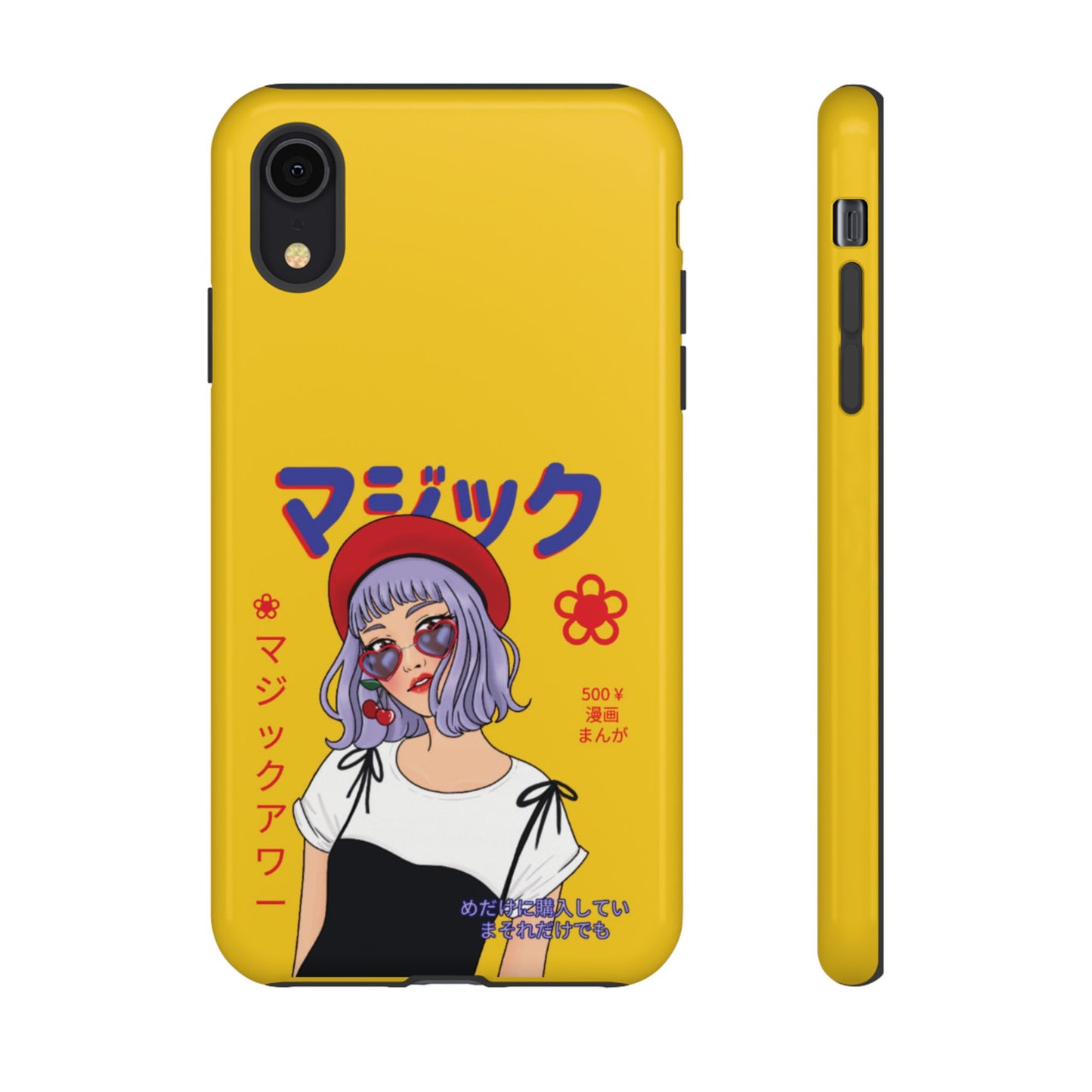 "Anime Cool Girl" Yellow Phone Cases – Bold, Stylish & Made for Any Phone! 💛✨ Pick Your Perfect Fit! -  iPhone, Samsung Galaxy, and Google Pixel