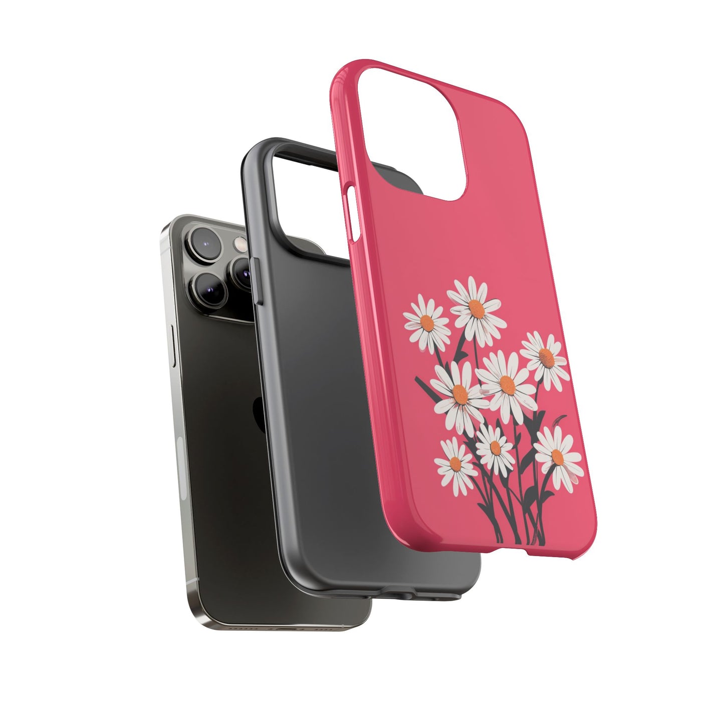 Daisy Flower Phone Case - Vibrant Pink Daisy Design