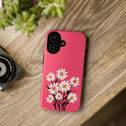 Daisy Flower Phone Case - Vibrant Pink Daisy Design