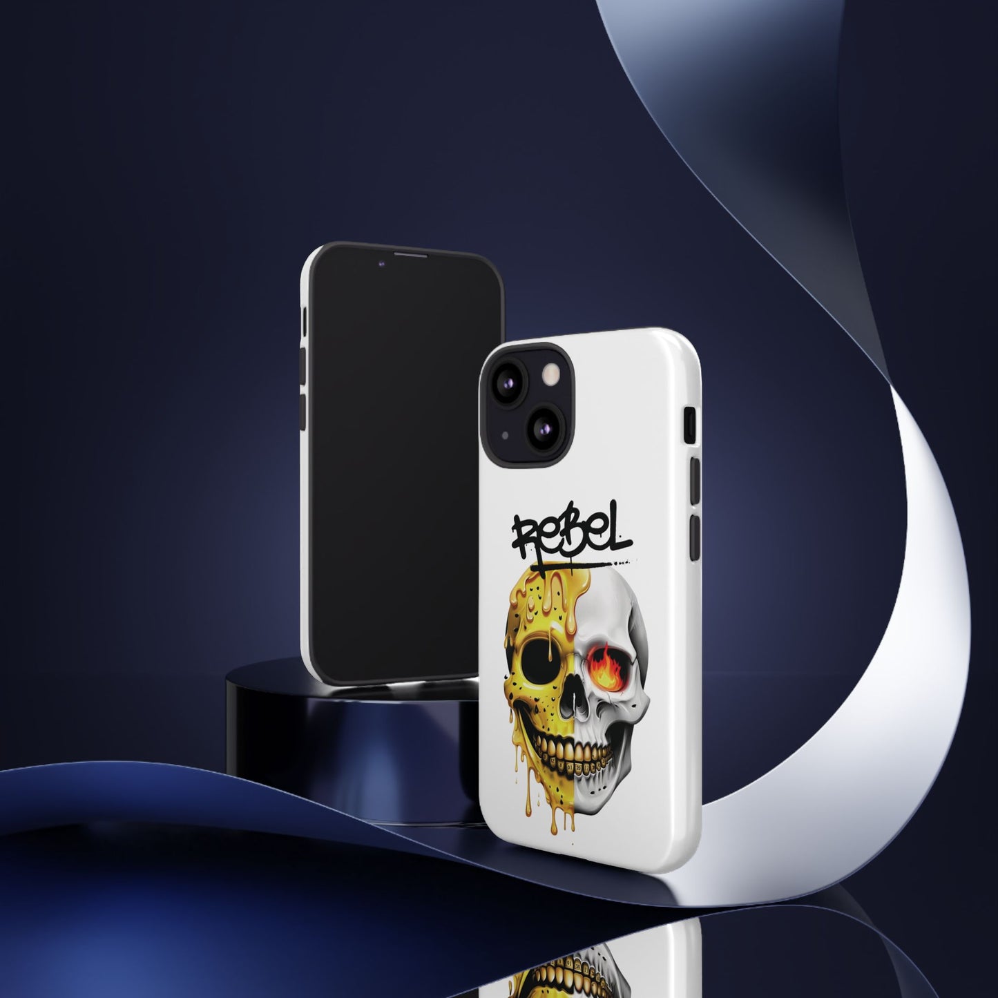 Rebel Skull Phone Case - White