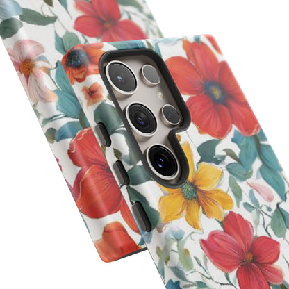 Floral Phone Cases for  iPhone, Samsung Galaxy, and Google Pixel devices - Double layers for extra durability and protection