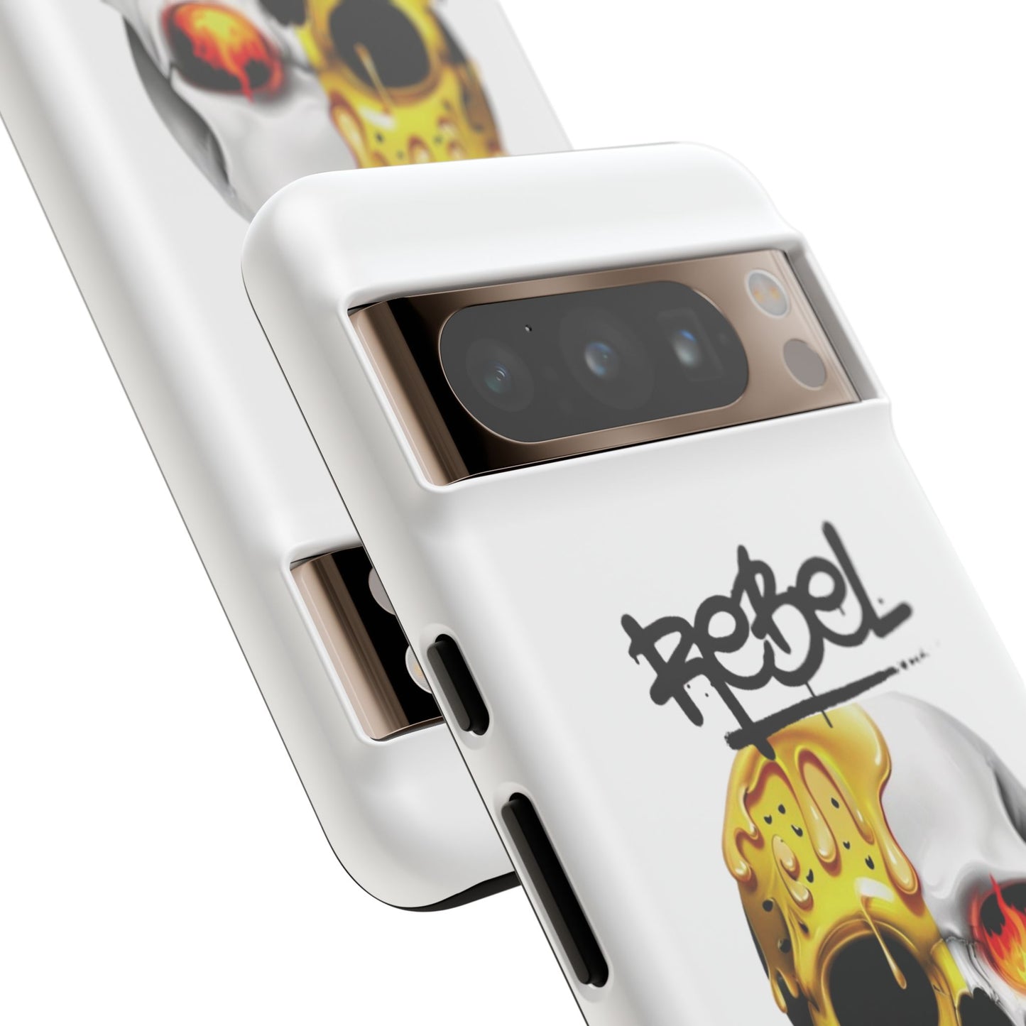 Rebel Skull Phone Case - White