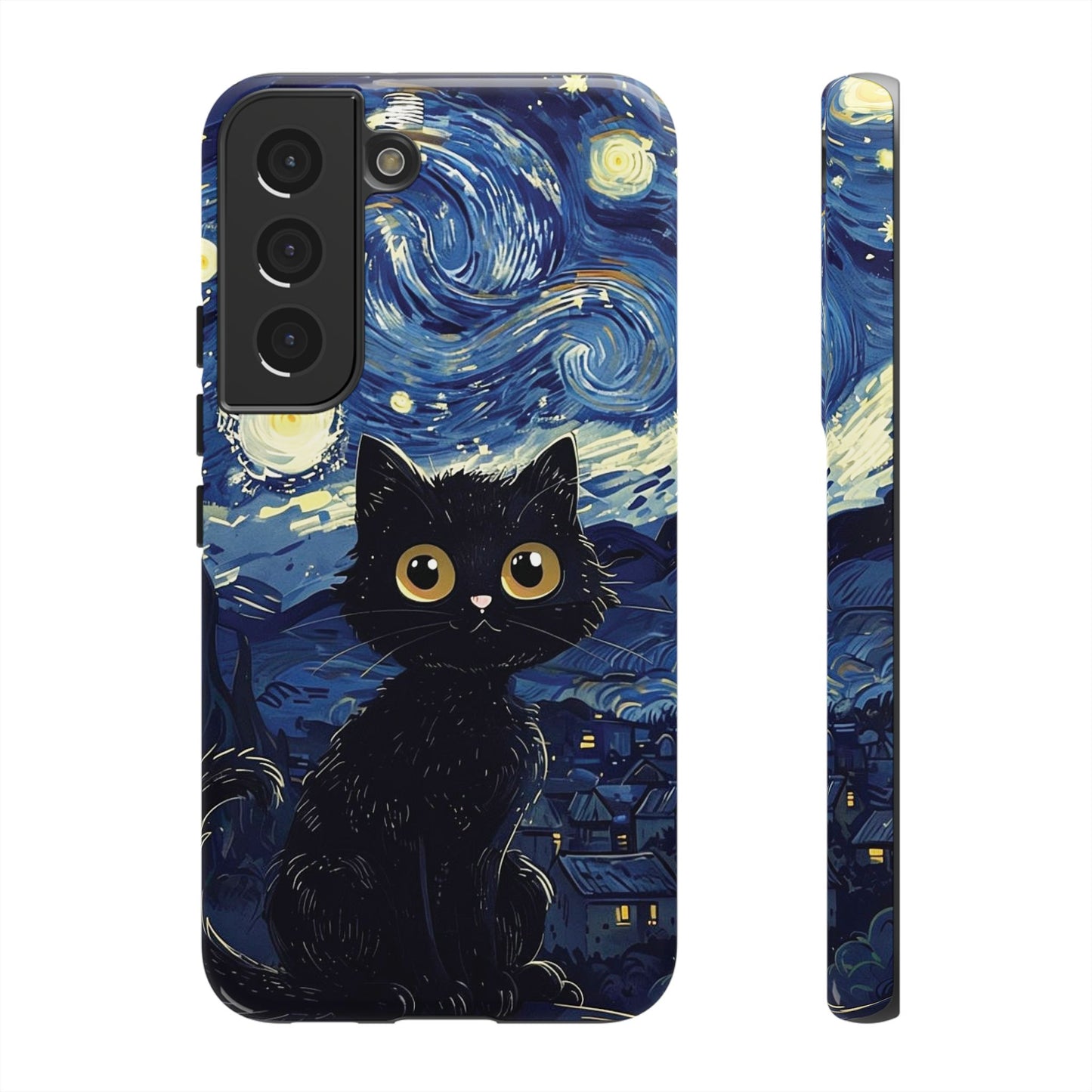 Cat under the stars, cute phone cases, Extra durable, Tough Cases, Pick your size