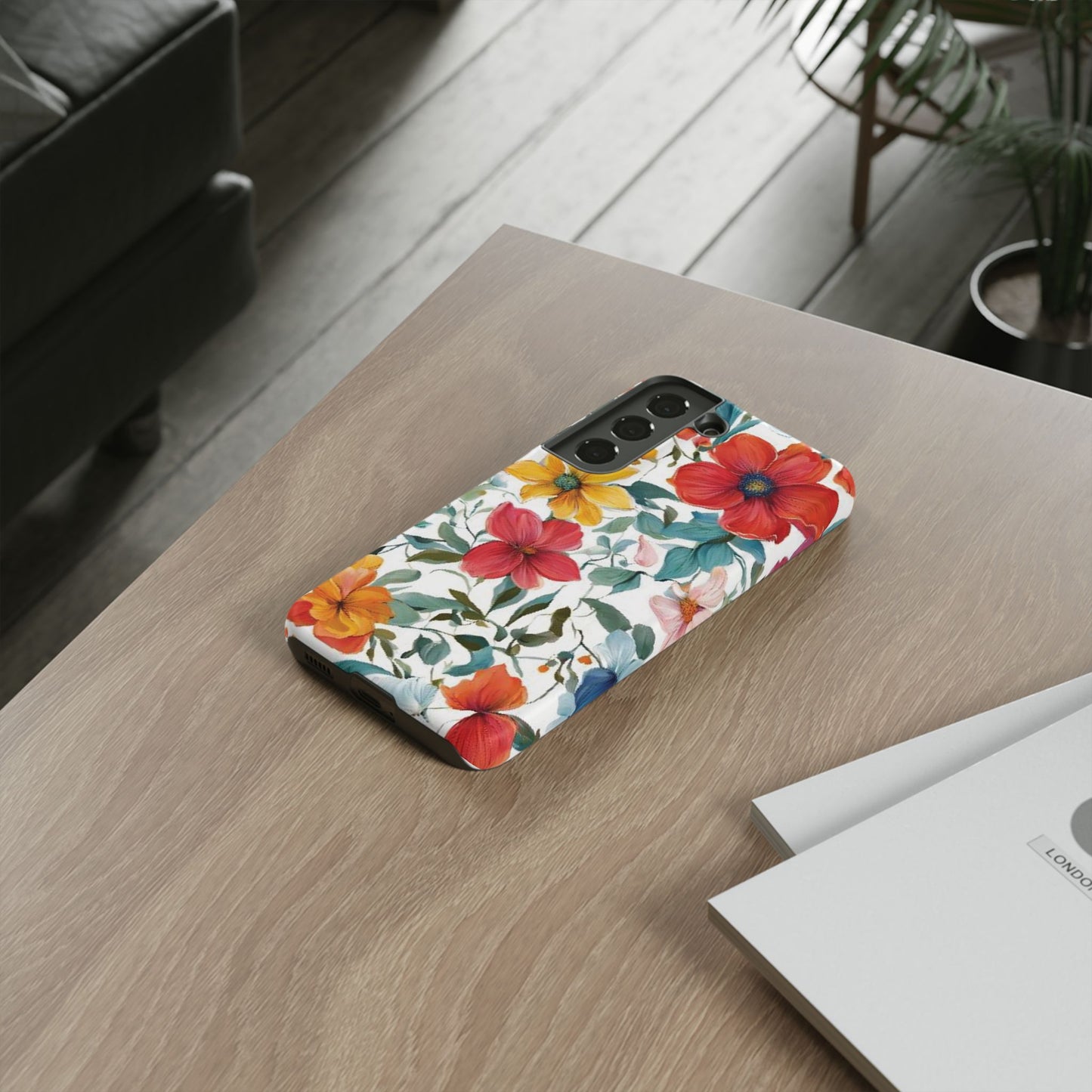 Floral Phone Cases for  iPhone, Samsung Galaxy, and Google Pixel devices - Double layers for extra durability and protection