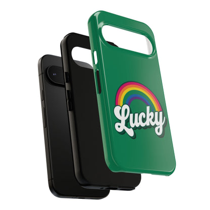 Lucky Rainbow Tough Phone Cases, iPhone, Samsung Galaxy, Google Pixel, Choose any phone model