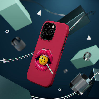 Lips & A Smiley Face Lollipop Magnetic Phone Case