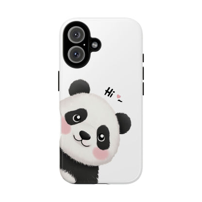 "Hi Cute Panda" Phone Case for iPhone, Samsung Galaxy, and Google Pixel devices