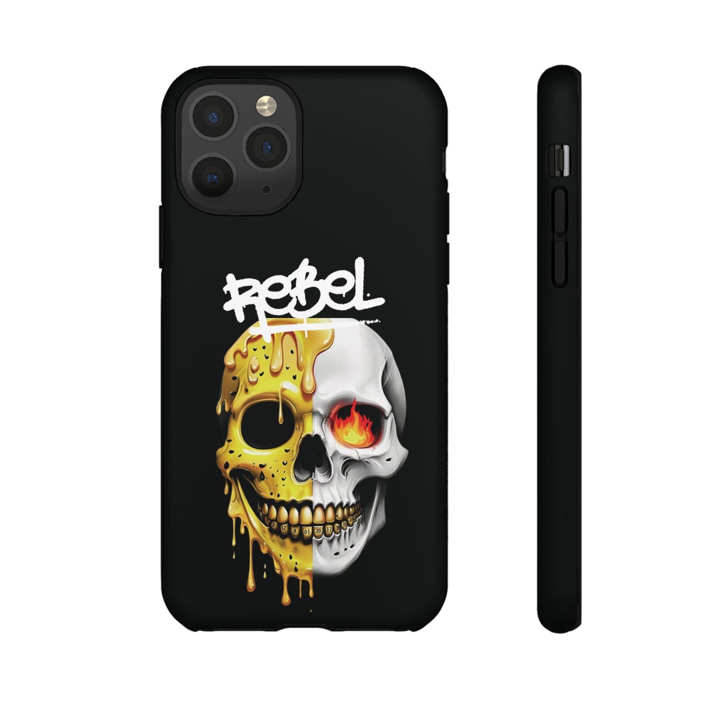 Rebel Skull Phone Case - Black