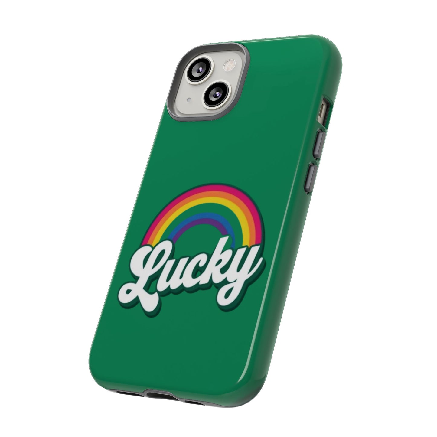 Lucky Rainbow Tough Phone Cases, iPhone, Samsung Galaxy, Google Pixel, Choose any phone model