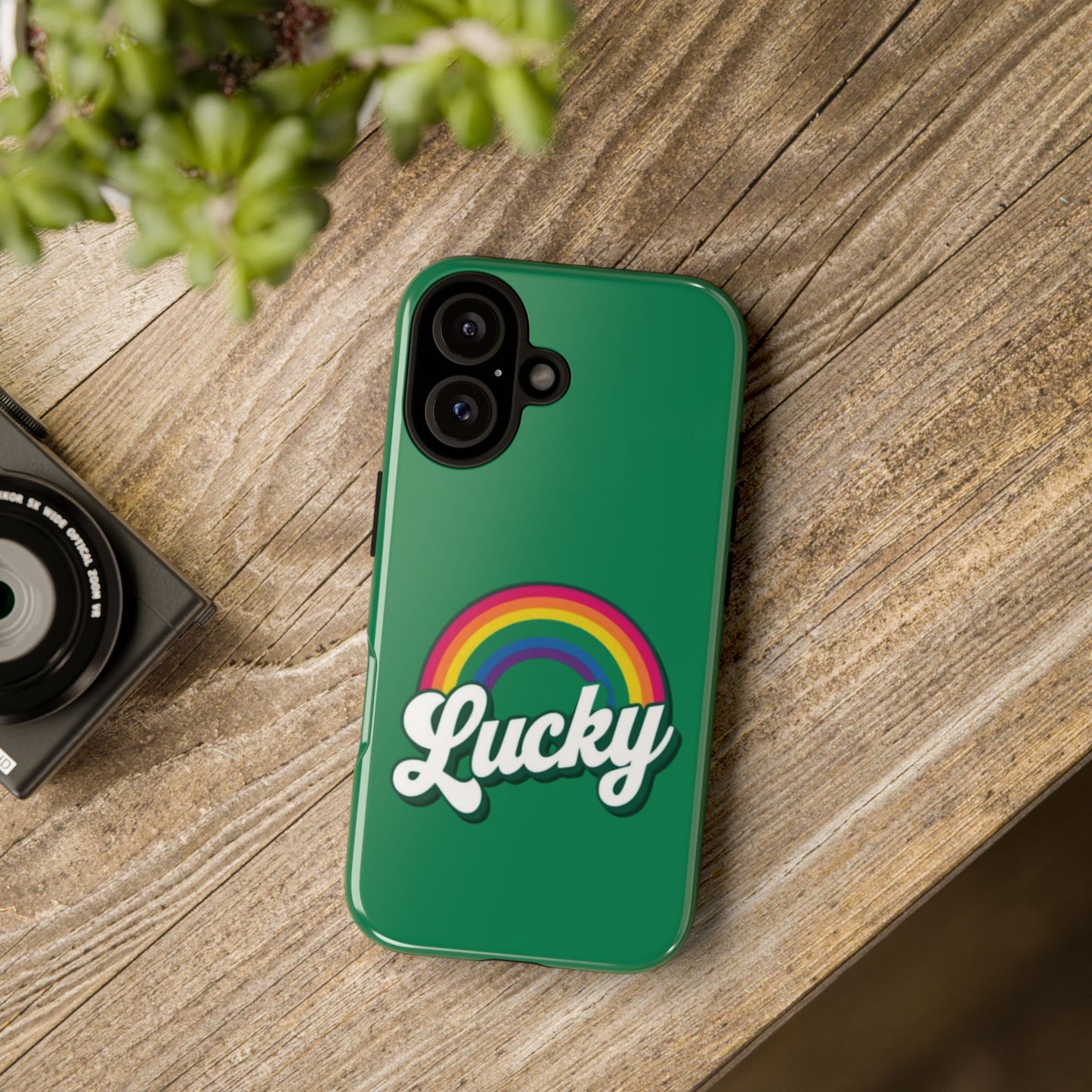 Lucky Rainbow Tough Phone Cases, iPhone, Samsung Galaxy, Google Pixel, Choose any phone model