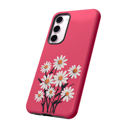 Daisy Flower Phone Case - Vibrant Pink Daisy Design