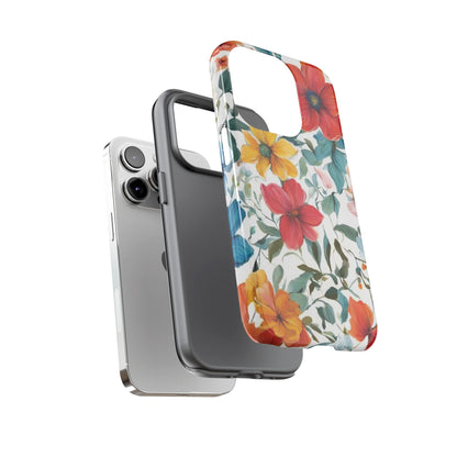 Floral Phone Cases for  iPhone, Samsung Galaxy, and Google Pixel devices - Double layers for extra durability and protection