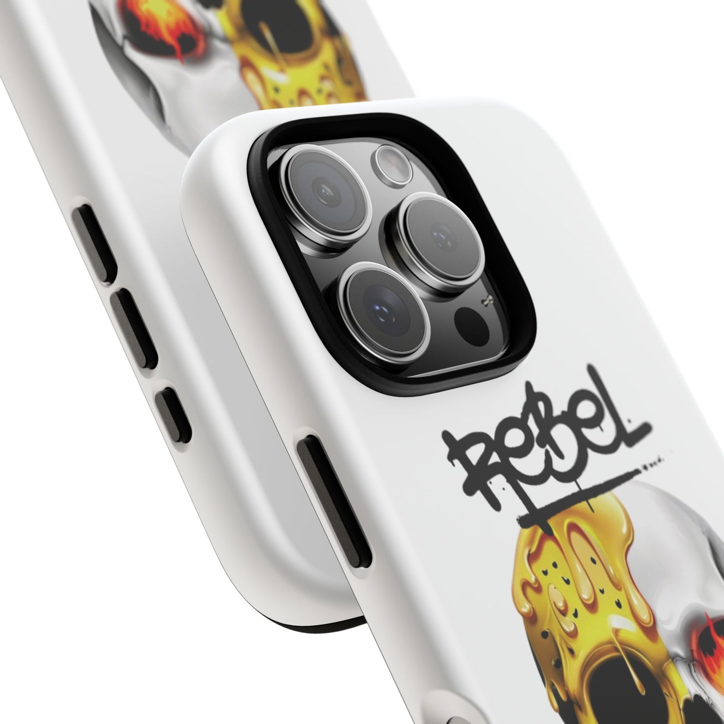 Rebel Skull Phone Case - White