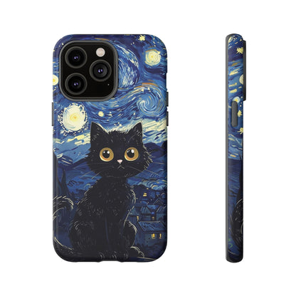 Cat under the stars, cute phone cases, Extra durable, Tough Cases, Pick your size