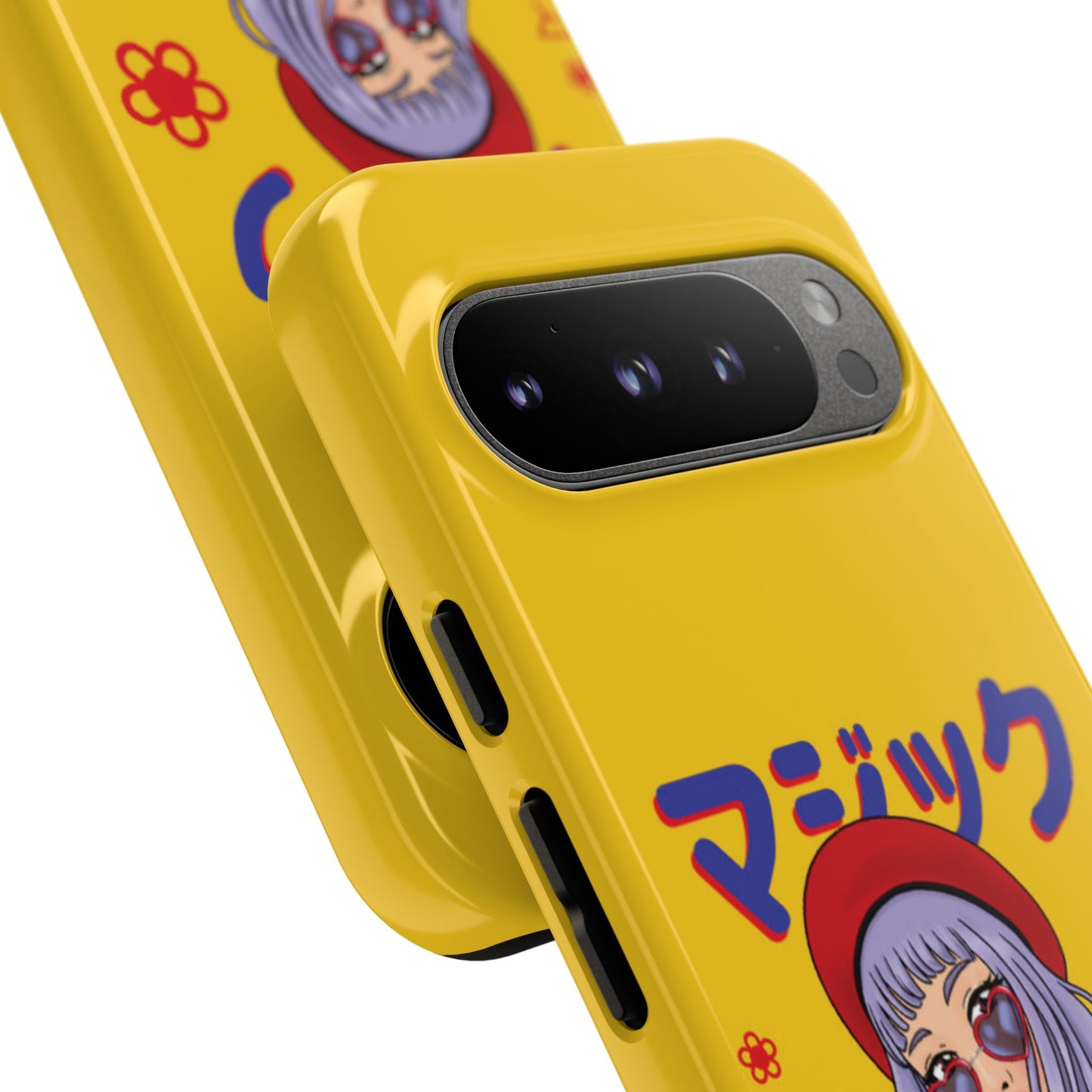 "Anime Cool Girl" Yellow Phone Cases – Bold, Stylish & Made for Any Phone! 💛✨ Pick Your Perfect Fit! -  iPhone, Samsung Galaxy, and Google Pixel