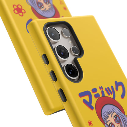 "Anime Cool Girl" Yellow Phone Cases – Bold, Stylish & Made for Any Phone! 💛✨ Pick Your Perfect Fit! -  iPhone, Samsung Galaxy, and Google Pixel