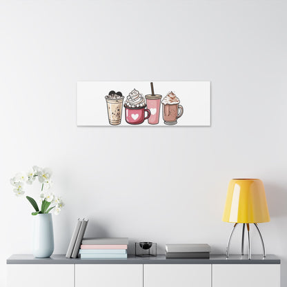 "Coffee Love" Classic Stretched Canvas. With 20 different sizes to choose