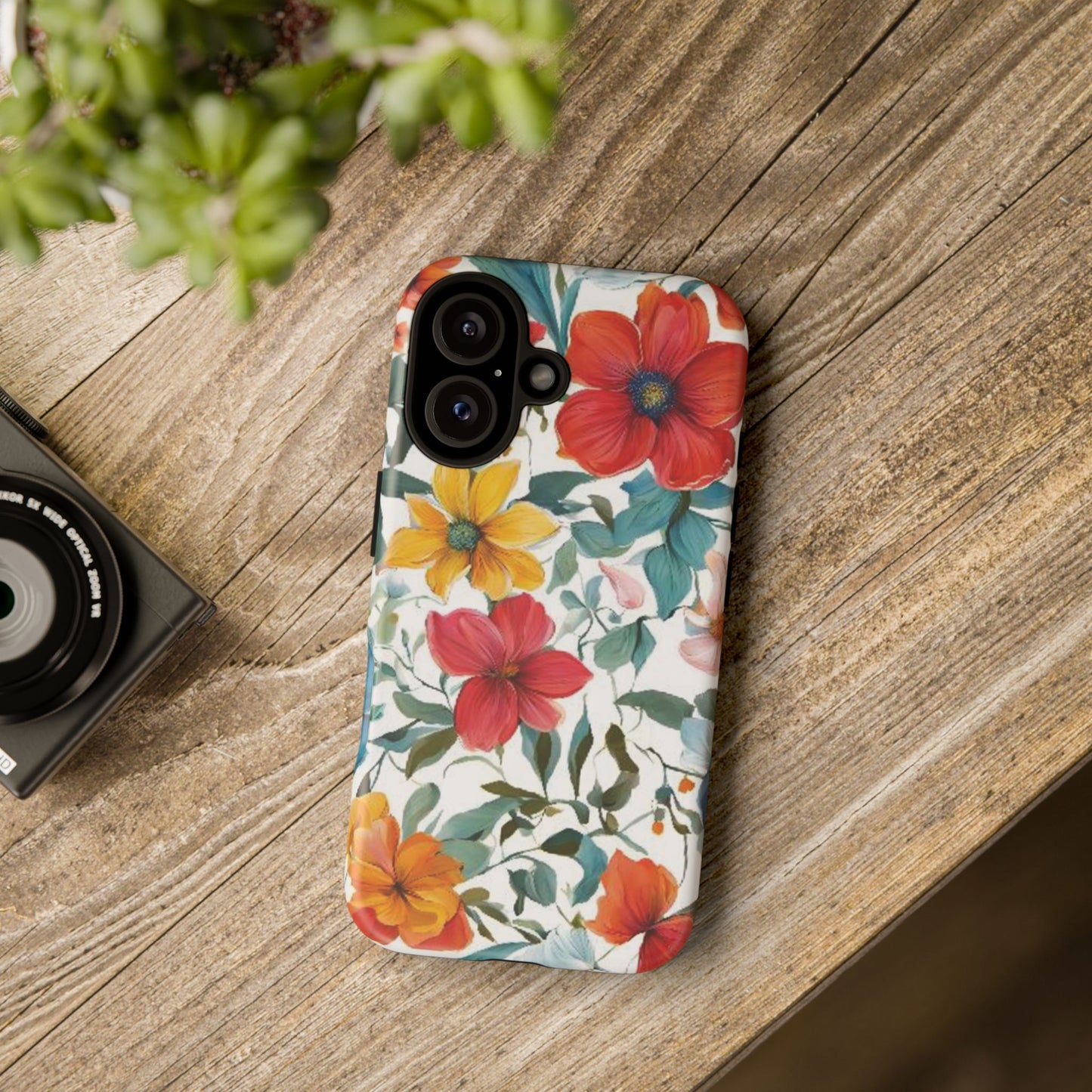 Floral Phone Cases for  iPhone, Samsung Galaxy, and Google Pixel devices - Double layers for extra durability and protection