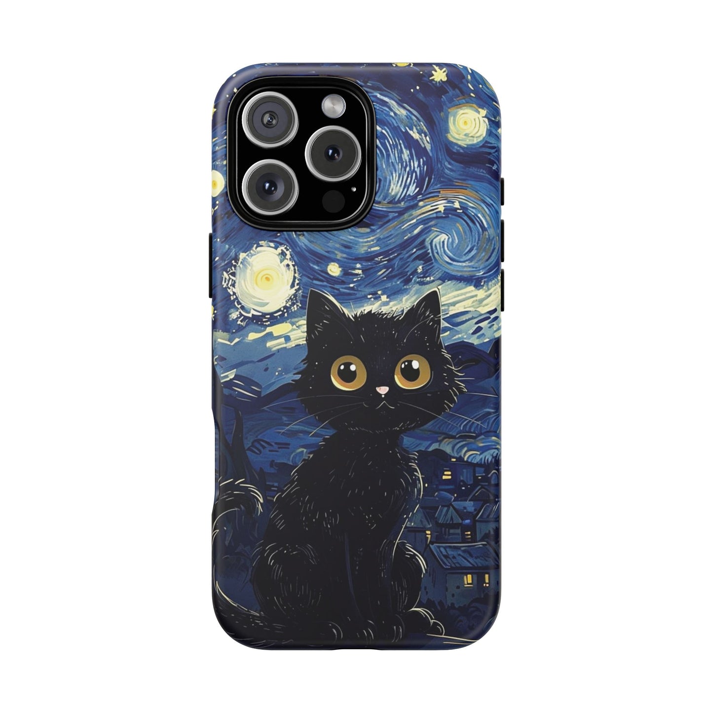 Cat under the stars, cute phone cases, Extra durable, Tough Cases, Pick your size