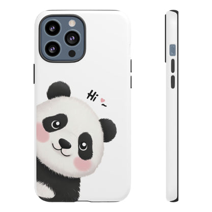 "Hi Cute Panda" Phone Case for iPhone, Samsung Galaxy, and Google Pixel devices