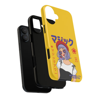 "Anime Cool Girl" Yellow Phone Cases – Bold, Stylish & Made for Any Phone! 💛✨ Pick Your Perfect Fit! -  iPhone, Samsung Galaxy, and Google Pixel