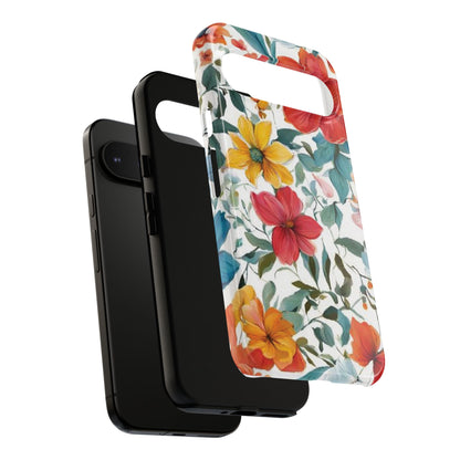 Floral Phone Cases for  iPhone, Samsung Galaxy, and Google Pixel devices - Double layers for extra durability and protection