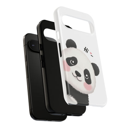 "Hi Cute Panda" Phone Case for iPhone, Samsung Galaxy, and Google Pixel devices