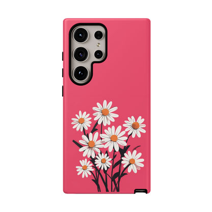 Daisy Flower Phone Case - Vibrant Pink Daisy Design