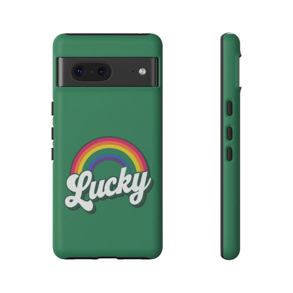 Lucky Rainbow Tough Phone Cases, iPhone, Samsung Galaxy, Google Pixel, Choose any phone model