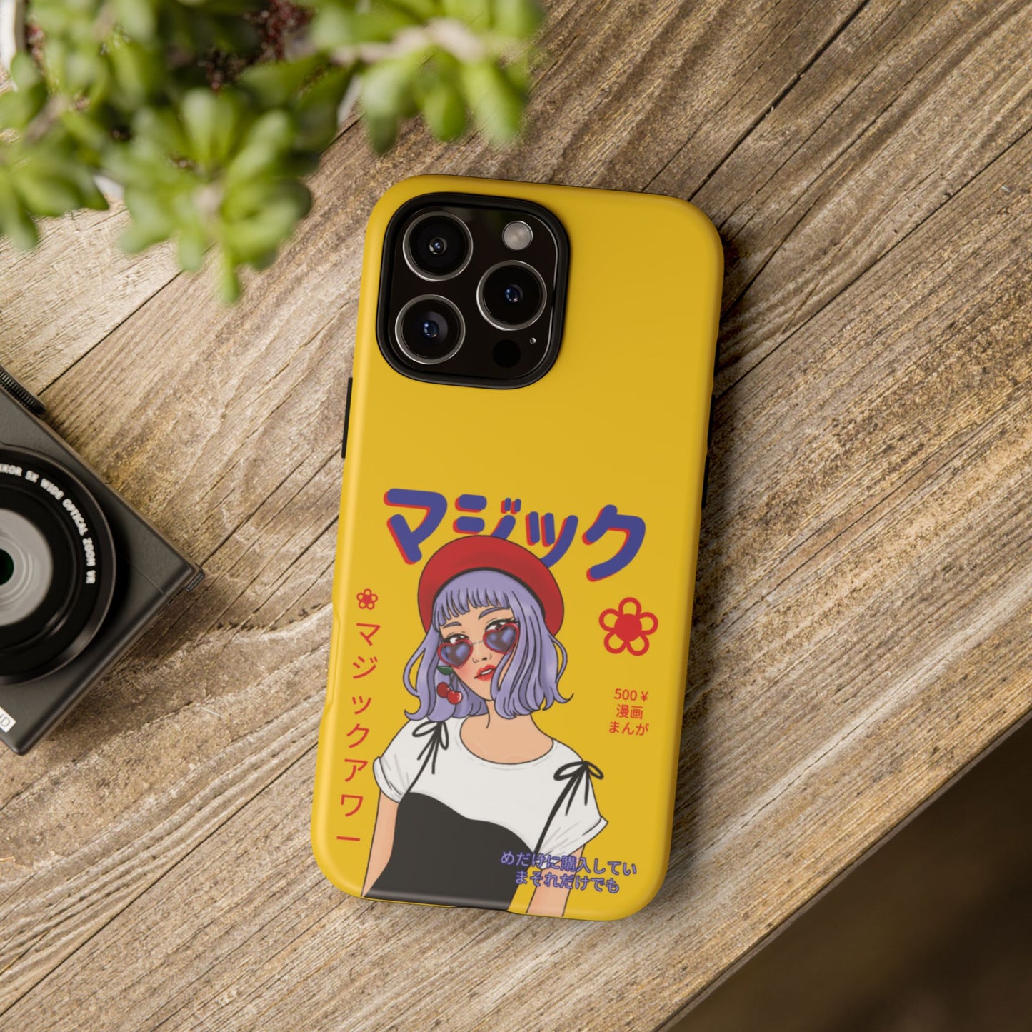 "Anime Cool Girl" Yellow Phone Cases – Bold, Stylish & Made for Any Phone! 💛✨ Pick Your Perfect Fit! -  iPhone, Samsung Galaxy, and Google Pixel