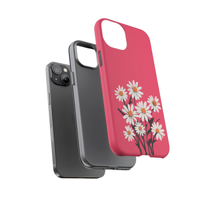 Daisy Flower Phone Case - Vibrant Pink Daisy Design