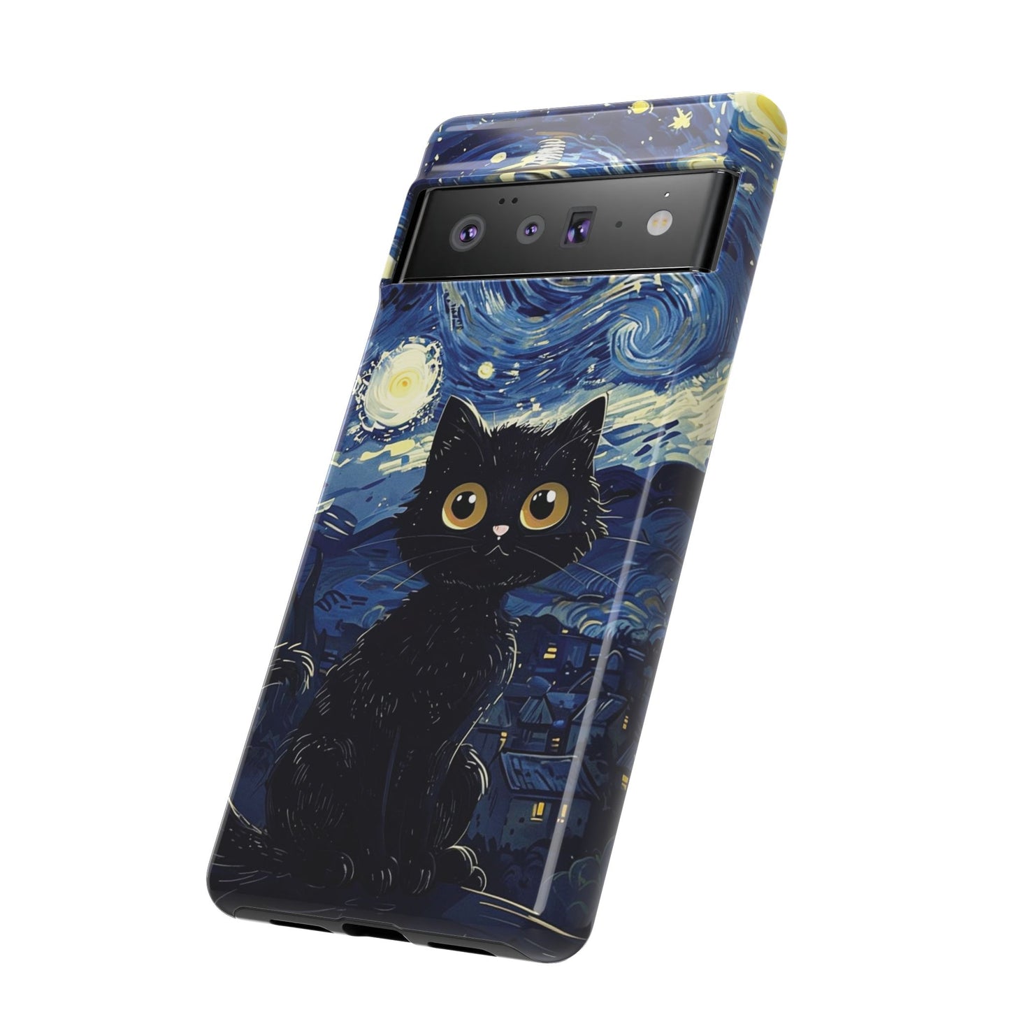 Cat under the stars, cute phone cases, Extra durable, Tough Cases, Pick your size