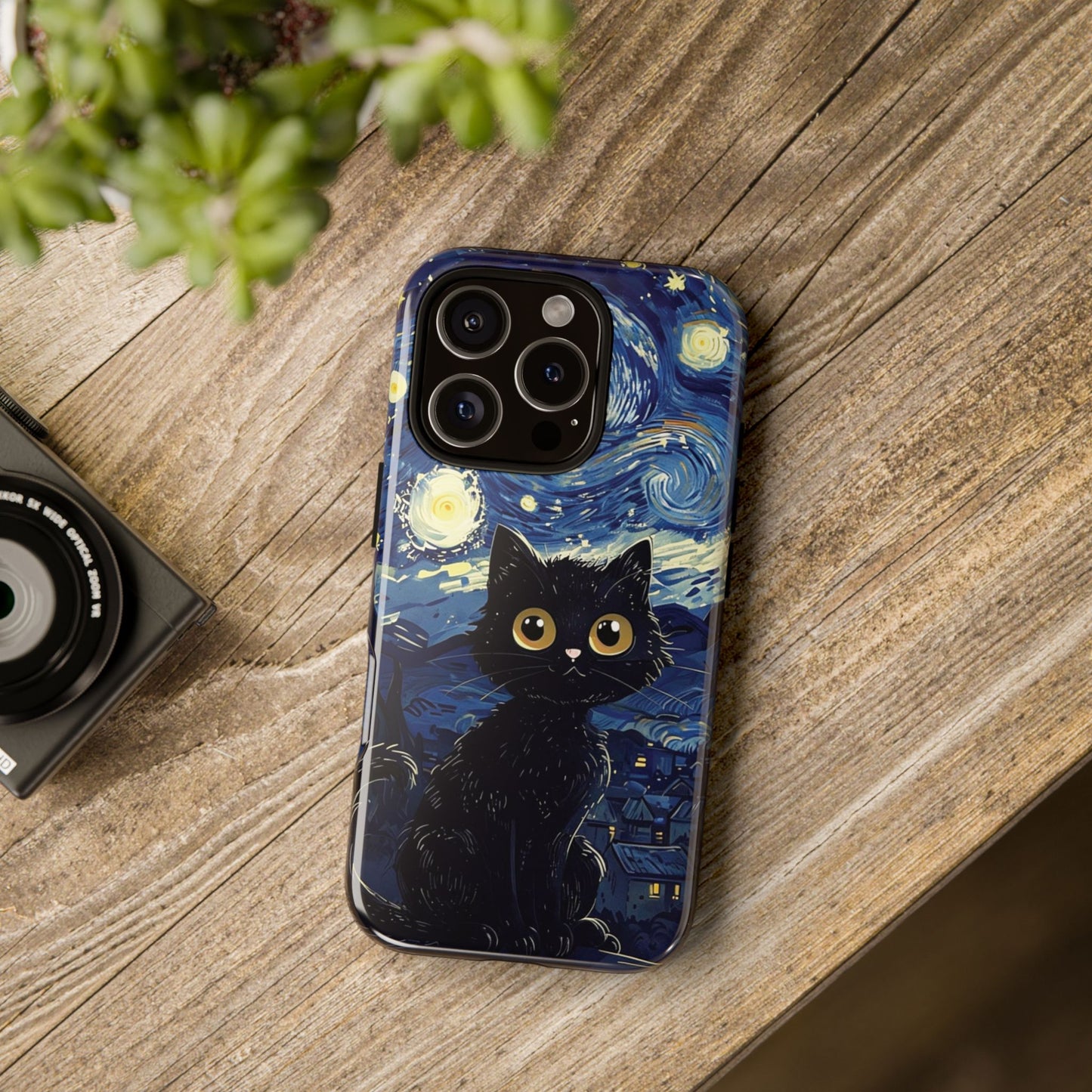 Cat under the stars, cute phone cases, Extra durable, Tough Cases, Pick your size