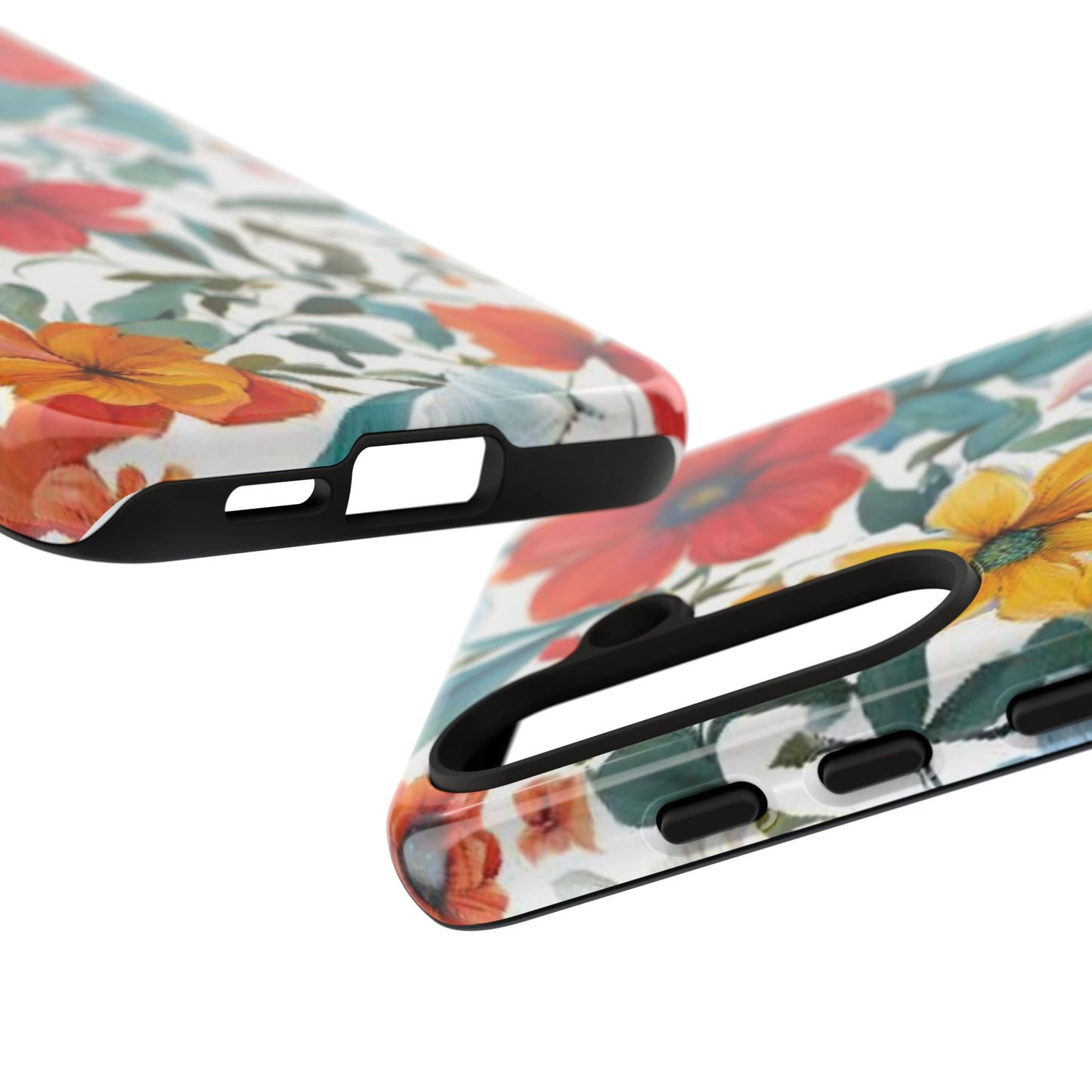 Floral Phone Cases for  iPhone, Samsung Galaxy, and Google Pixel devices - Double layers for extra durability and protection