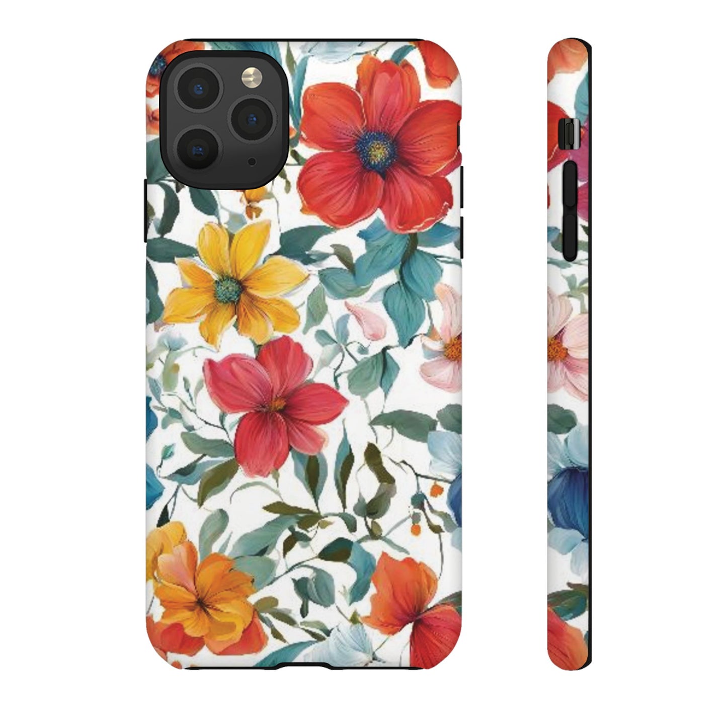 Floral Phone Cases for  iPhone, Samsung Galaxy, and Google Pixel devices - Double layers for extra durability and protection