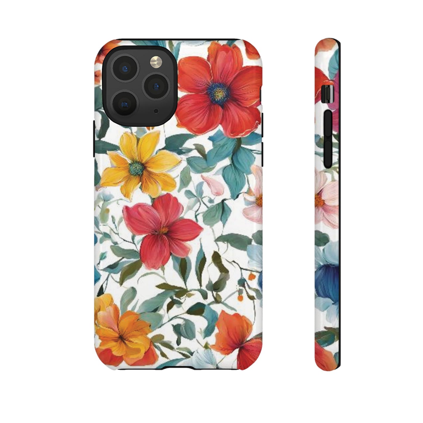 Floral Phone Cases for  iPhone, Samsung Galaxy, and Google Pixel devices - Double layers for extra durability and protection