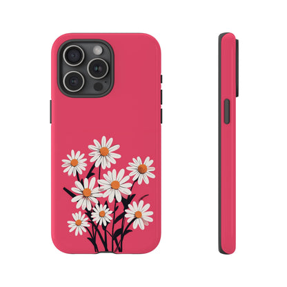 Daisy Flower Phone Case - Vibrant Pink Daisy Design